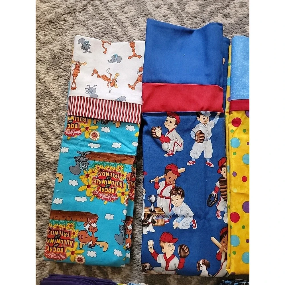 LOT of 13 NEW Handcrafted PILLOW CASES Kids Theme Nemo Sponge Bob